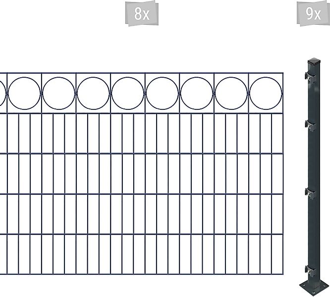 Arvotec Doppelstabmattenzaun »ESSENTIAL 100 zum Aufschrauben "Ring" mit Zie günstig online kaufen