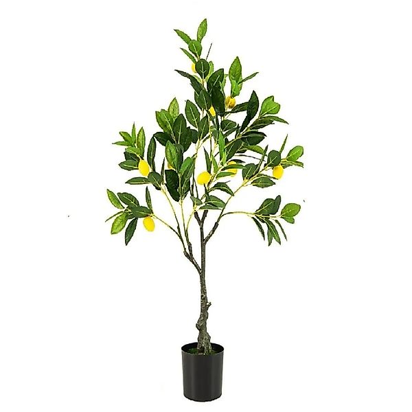 Costway Künstlicher Zitronenbaum mit Topf & 9 Zitronen Grün&Gelb 160cm günstig online kaufen