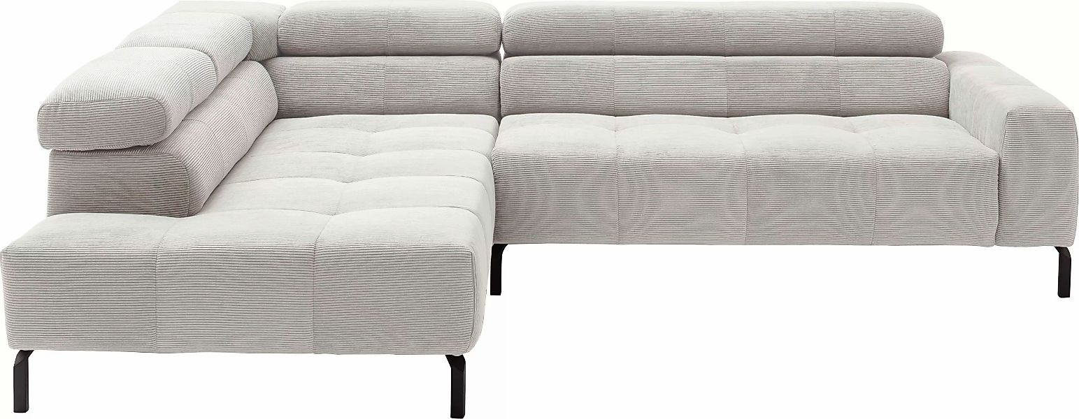 Places of Style Ecksofa »Cleveland, L-Form, incl. Kopfteilverstellung, Brei günstig online kaufen