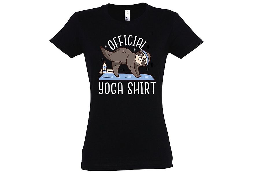 Youth Designz T-Shirt Official Yoga Damen Shirt mit lustigem Faultier Front günstig online kaufen