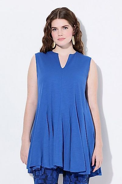 Ulla Popken Longshirt Top A-Linie Tunika-Ausschnitt ärmellos günstig online kaufen