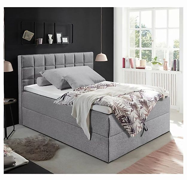 Lomadox Polsterbett ALICANTE-09, Jugendbett mit Bettkasten 140x200 cm ALICA günstig online kaufen