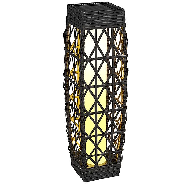 Outsunny LED Solarleuchte Rattan Solarlampe, Wegleuchte günstig online kaufen