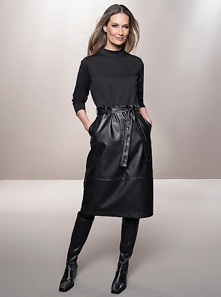 heine Lederkleid "Kleid" Eingrifftaschen günstig online kaufen