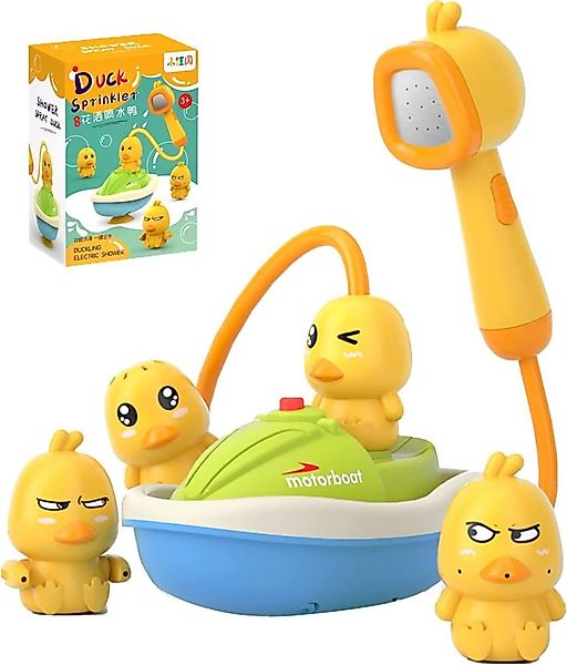 MEGAGOODS Badespielzeug Elektrisches Enten-Badespielzeug mit Wasserfontäne günstig online kaufen