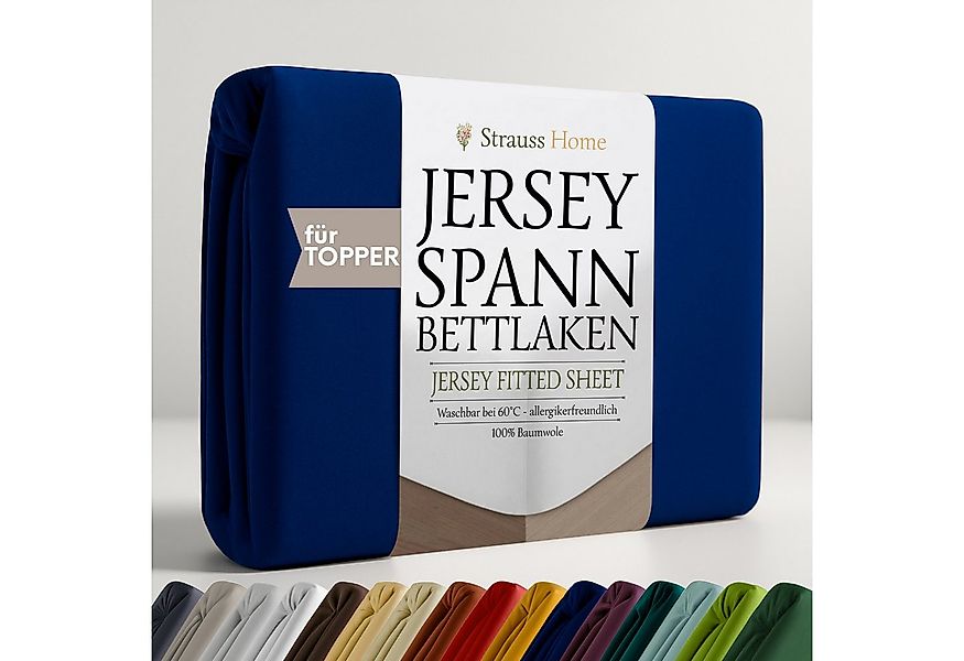 Strauss Home Spannbettlaken Premium Topper Spannbettlaken 150GSM für Matrat günstig online kaufen