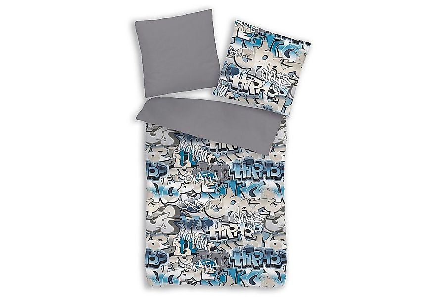 MTOnlinehandel Bettwäsche Graffiti 100 % Baumwolle, Renforcé, 2 teilig, mod günstig online kaufen