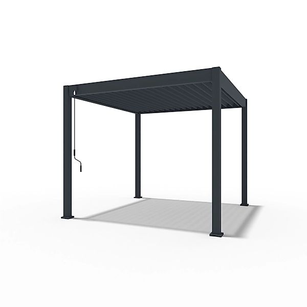 PergoLine Bioklimatische Pergola 3x3 M Aluminium Lamellendach in Anthrazit günstig online kaufen