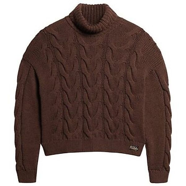 Superdry  Pullover Pull polo en maille torsadée avec chaîne femme günstig online kaufen