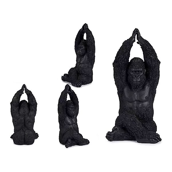 Deko-figur Gorilla Schwarz Harz (18 X 36,5 X 19,5 Cm) günstig online kaufen