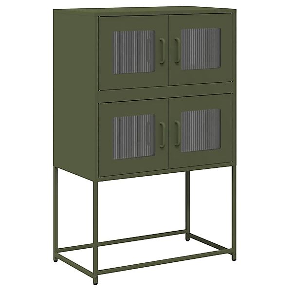 vidaXL Highboard Olivgrün 68x39x107 cm Stahl 853348 günstig online kaufen