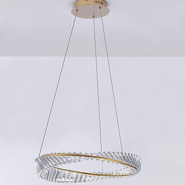 LED Pendelleuchte Aurelia in Gold und Transparent 36W 3180lm günstig online kaufen