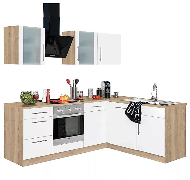 wiho Küchen Winkelküche "Cali", ohne E-Geräte, Stellbreite 220 x 170 cm günstig online kaufen
