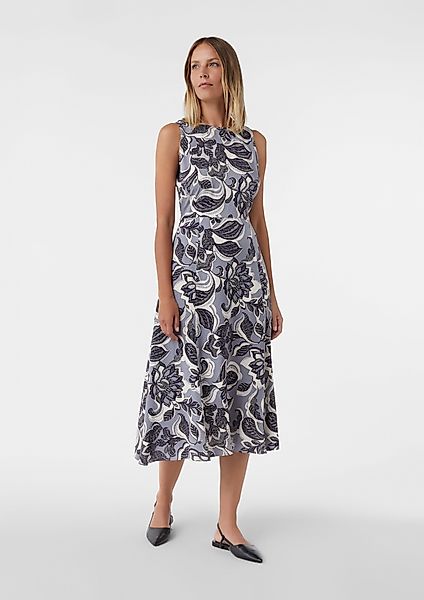 comma Maxikleid Midikleid mit All-over-Print günstig online kaufen