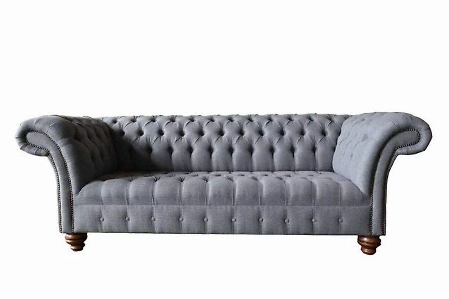 JVmoebel Chesterfield-Sofa, Sofa Dreisitzer Couch Grau Wohnzimmer Klassisch günstig online kaufen