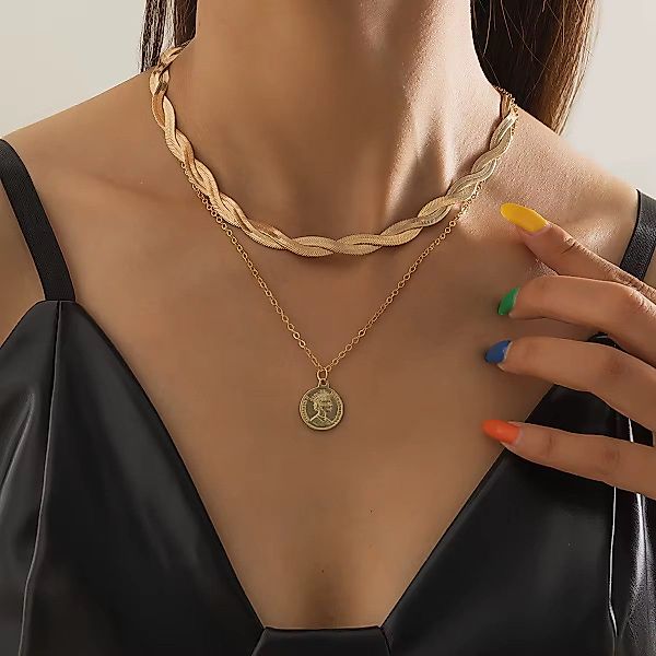 ROUGEMONT Edelstahlkette Wasserfeste Damen Halskette Edelstahl 18K Gold, Wa günstig online kaufen