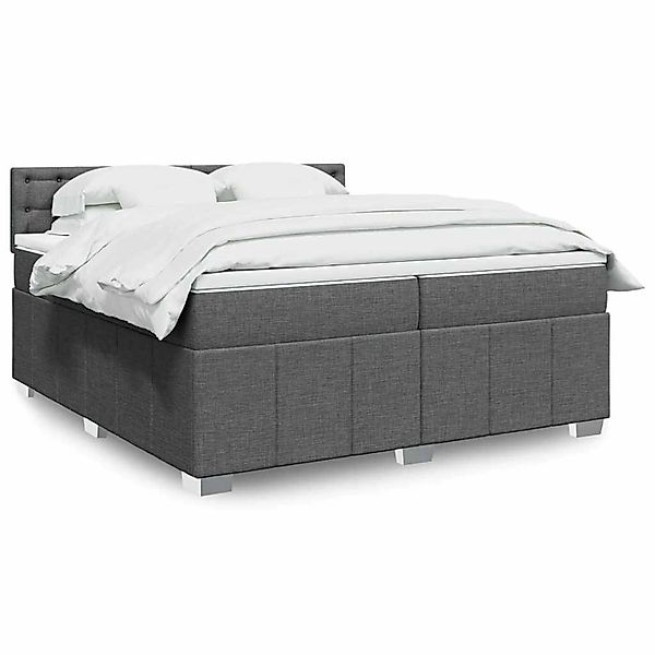 vidaXL Boxspringbett mit Matratze Dunkelgrau 200x200 cm Stoff 3289490 günstig online kaufen