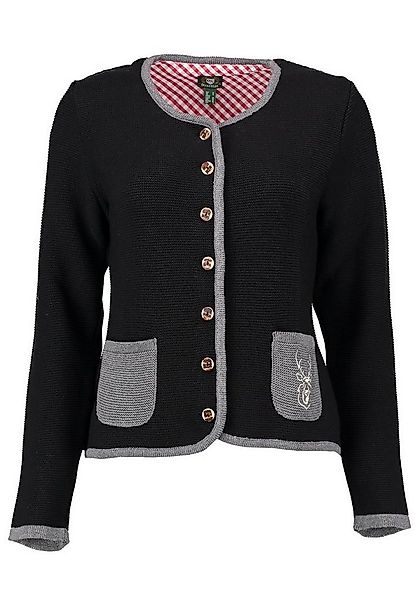 OS Trachten Strickjacke Enkeyo Trachtenjacke mit aufgesetzten Taschen, Hirs günstig online kaufen