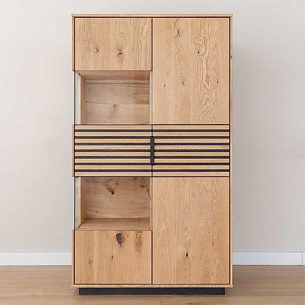 Highboard Wohnzimmer Highboard mit LED Beleuchtung und Glastür günstig online kaufen