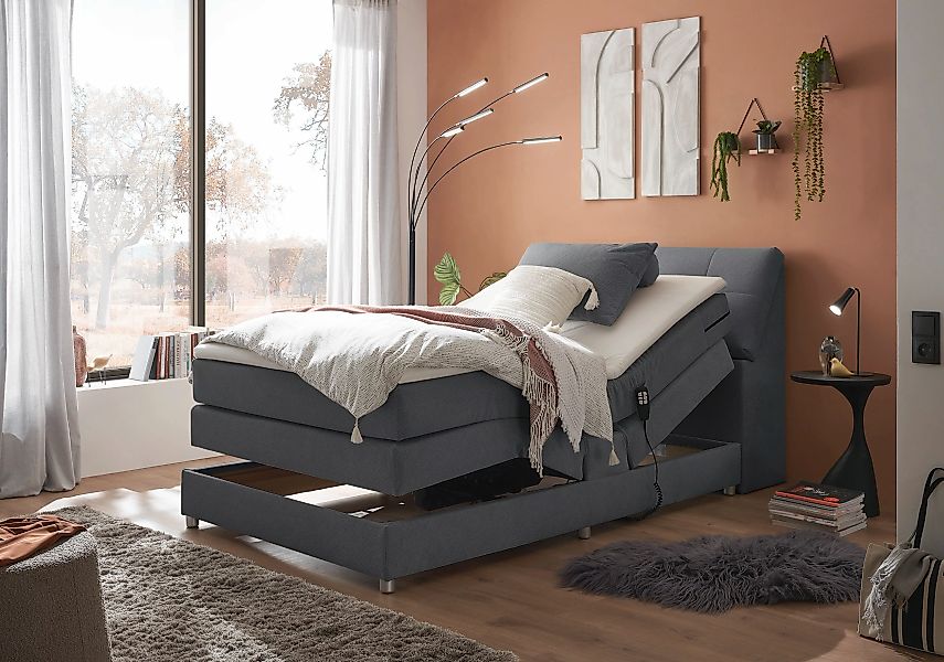 ED EXCITING DESIGN Boxspringbett "Toulouse", inkl. Motor, inkl. Stauraum im günstig online kaufen