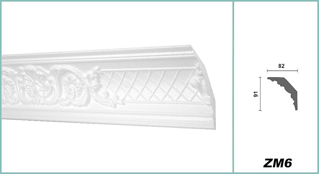 Hexim Deckenleiste ZM6, 2 Meter / günstig online kaufen