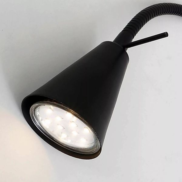 LED-Wandleuchte Tusa, schwarz, Metall, 45cm, Flexarm günstig online kaufen
