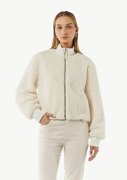 comma Funktionsjacke Indoor-Jacke Kuscheliger Teddy-Blouson mit Rippbündche günstig online kaufen
