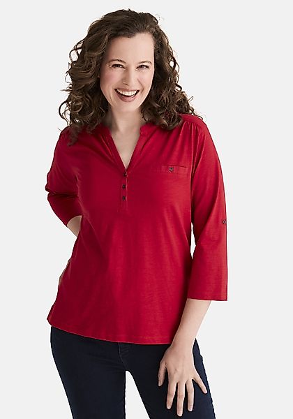 STOOKER WOMEN 3/4-Arm-Shirt "MARIE T-Shirt 3/4 - Arm" Regular Fit Slub Yarn günstig online kaufen