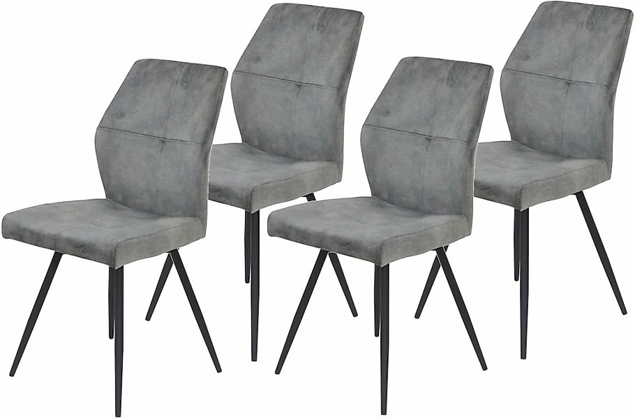 HELA 4-Fußstuhl "ALLY", (Set), 4 St., Microfaser VINTAGE-Polyester, 4-Fuß, günstig online kaufen