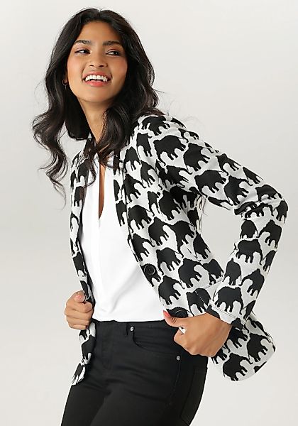 Aniston SELECTED Kurzblazer, in Jacquard-Qualität günstig online kaufen