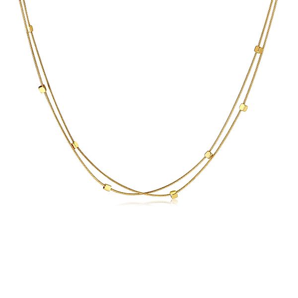 RAIKOU Edelstahlkette DOUBLE-LAYER Edelstahl Halskette günstig online kaufen