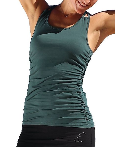 ESPARTO Yogatop Spaghettishirt Suramya in Bio-Baumwolle geraffte Seiten günstig online kaufen