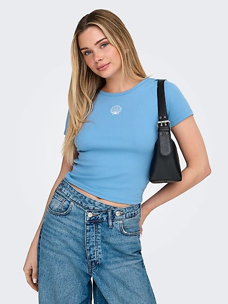 ONLY Kurzarmshirt "ONLELVA JUNE EMB S/S TEE JRS NOOS" günstig online kaufen