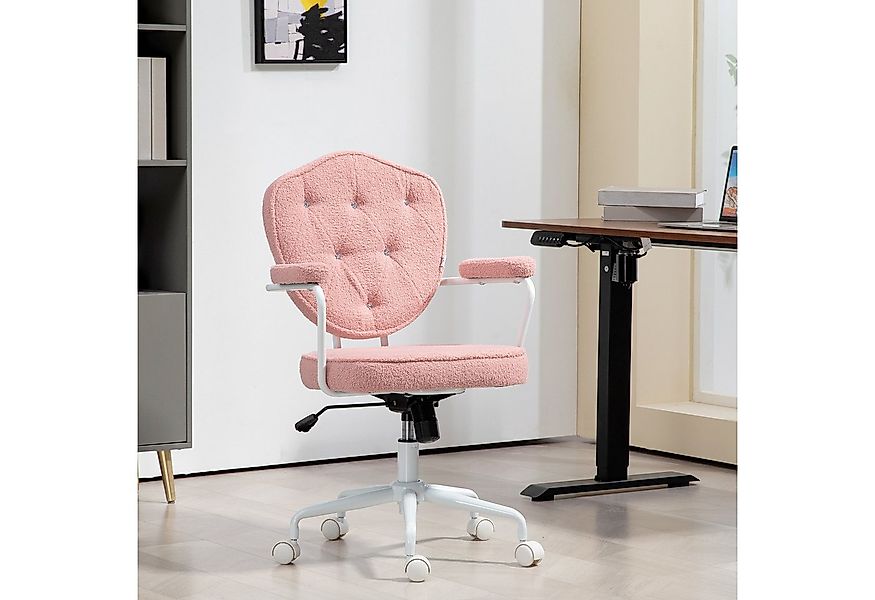 HOMCOM Bürostuhl Ergonomisch Schreibtischstuhl mit Wippfunktion, geknöpftem günstig online kaufen