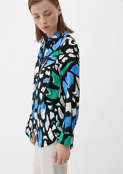 s.Oliver Langarmbluse Longbluse aus Viskosemix günstig online kaufen