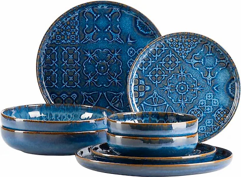 MÄSER Kombiservice »Geschirr-Set, Service Traditional Tiles« kunstvolle Orn günstig online kaufen