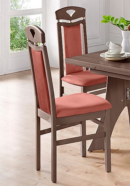 Home affaire Esszimmerstuhl »Berta Küchenstuhl«, (Set), 2 St., Microfaser, günstig online kaufen