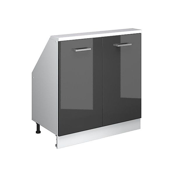 Vicco Unterschrank R-Line, Anthrazit Hochglanz/Weiß, 80 günstig online kaufen