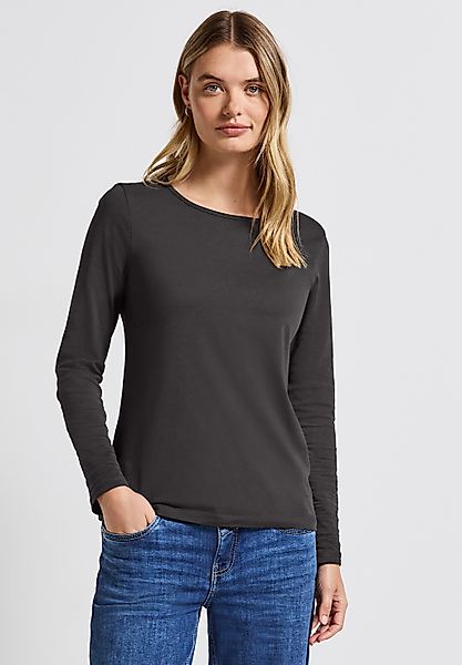 STREET ONE Langarmshirt aus reiner Baumwolle günstig online kaufen