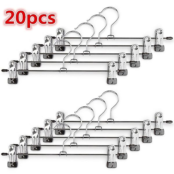JEOBEST Kleiderbügel Metall Hosenbügel Kleiderbügel, mit Rutschfest Clips, günstig online kaufen