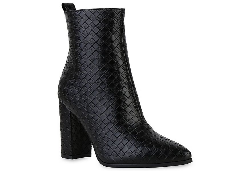 VAN HILL 840337 Stiefelette Damen Klassische Stiefeletten Blockabsatz Print günstig online kaufen