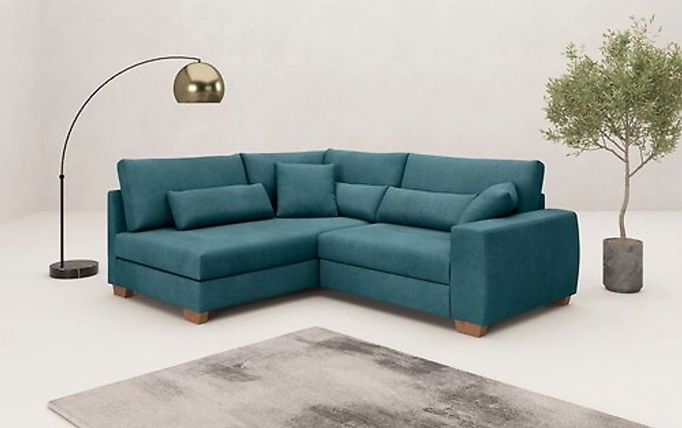 Mr. Couch Ecksofa »Helena L-Form«, Mit Federkern, wahlweise mit Bettfunktio günstig online kaufen