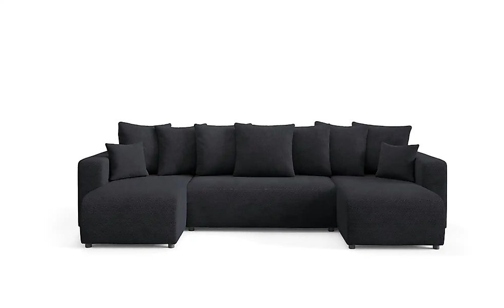 Wohnlandschaft mit Schlaffunktion Evora ¦ schwarz ¦ Maße (cm): B: 318 H: 88 günstig online kaufen