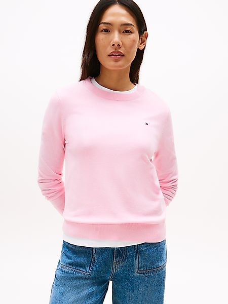Tommy Hilfiger Rundhalspullover "CO JERSEY STITCH LS C-NK SWT", mit Logosti günstig online kaufen