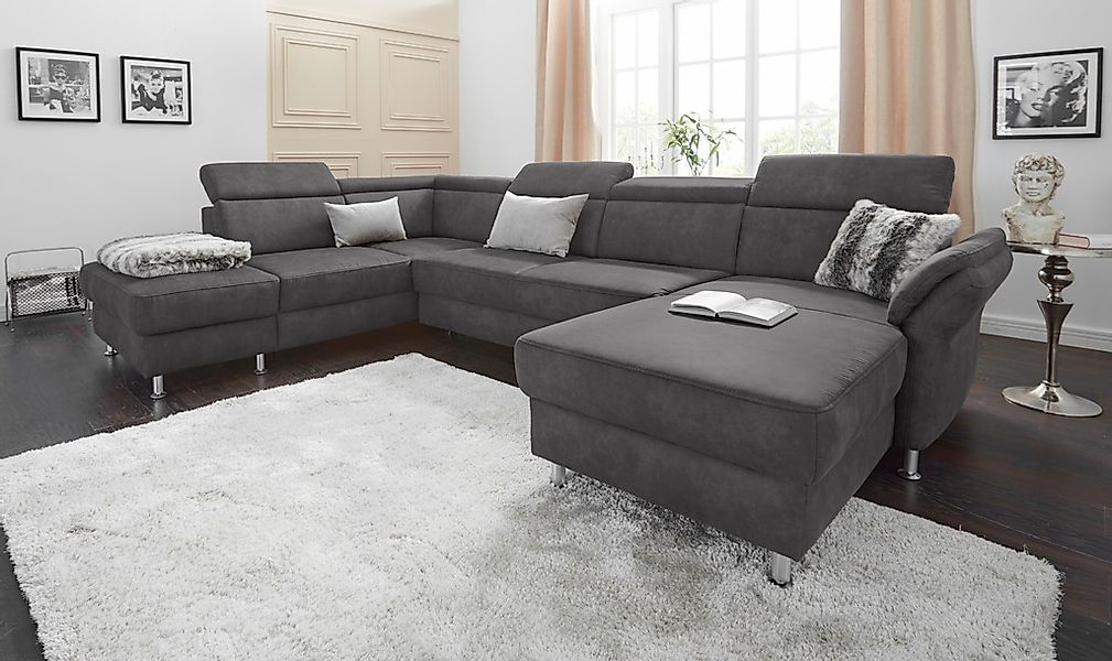 sit&more Wohnlandschaft "Avignon U-Form" wahlweise mit Bettfunktion und Sta günstig online kaufen