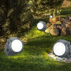 etc-shop Gartenleuchte, LED-Leuchtmittel fest verbaut, 3er günstig online kaufen