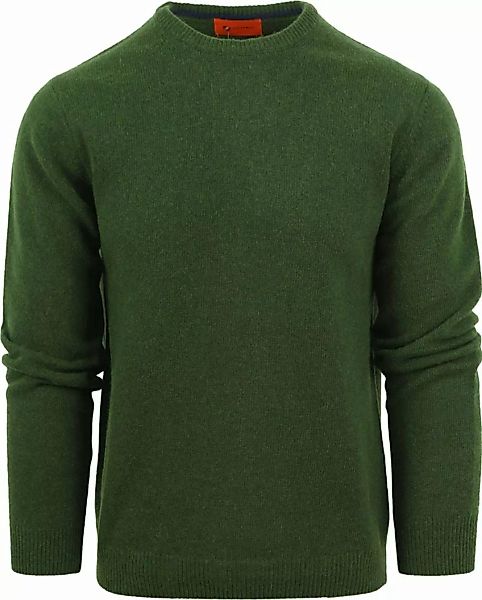 Suitable Lammwolle Pullover O-Ausschnitt Grün - Größe L günstig online kaufen
