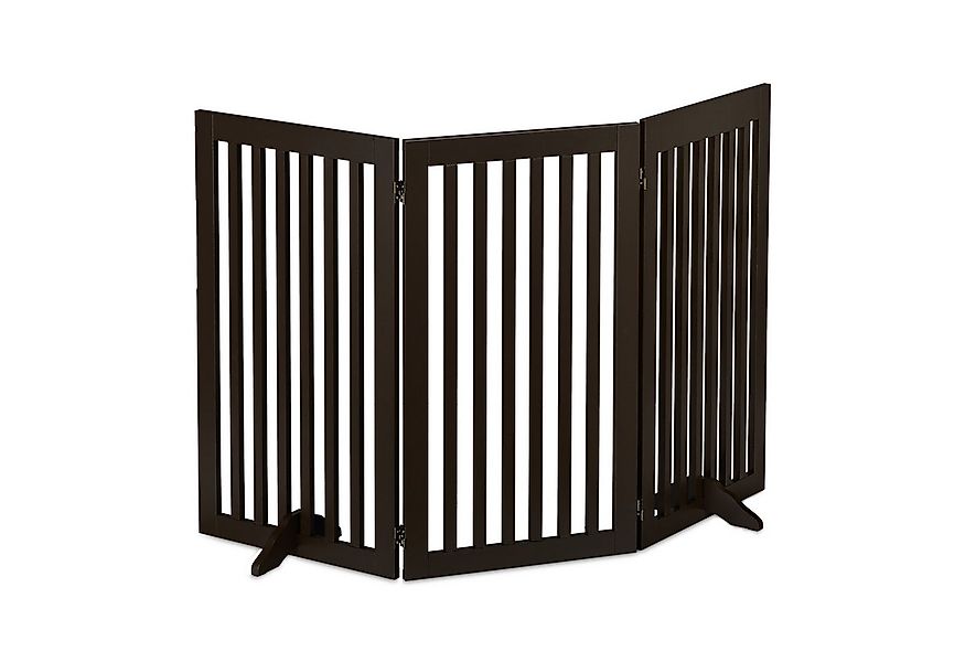 relaxdays Treppenschutzgitter Braunes Absperrgitter 92 cm, 3 Panel günstig online kaufen