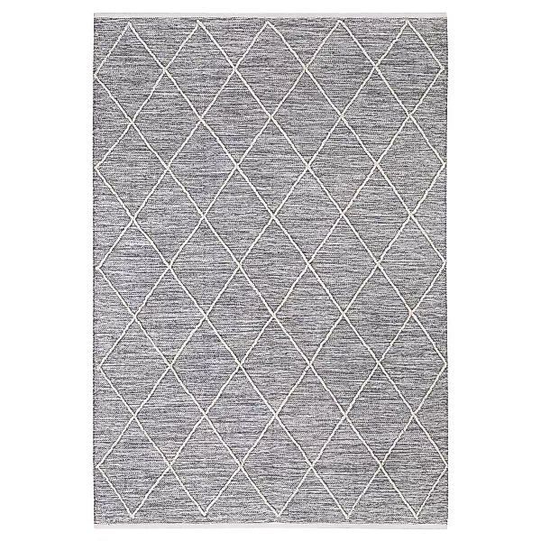 HOMCOM Teppich aus Baumwolle Grau 200 x 140 x 0,7 cm günstig online kaufen