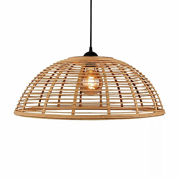 Hängeleuchte Crosstown, Bambusschirm hell, Ø 48 cm günstig online kaufen